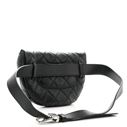 Chanel Grained Calfskin Quilted Waist Belt Bag Black 3 of 10
