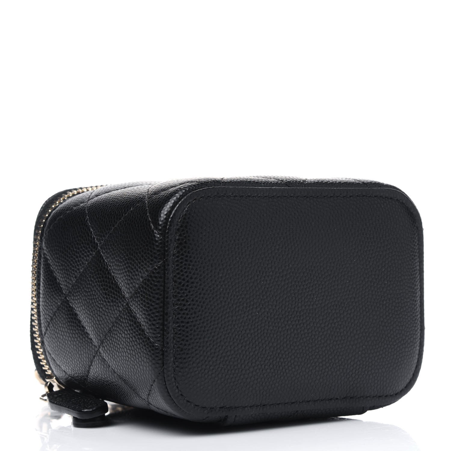 Chanel Caviar Quilted Mini Vanity Case With Chain Black 3 of 5