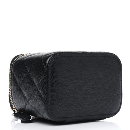 Chanel Caviar Quilted Mini Vanity Case With Chain Black 3 of 5