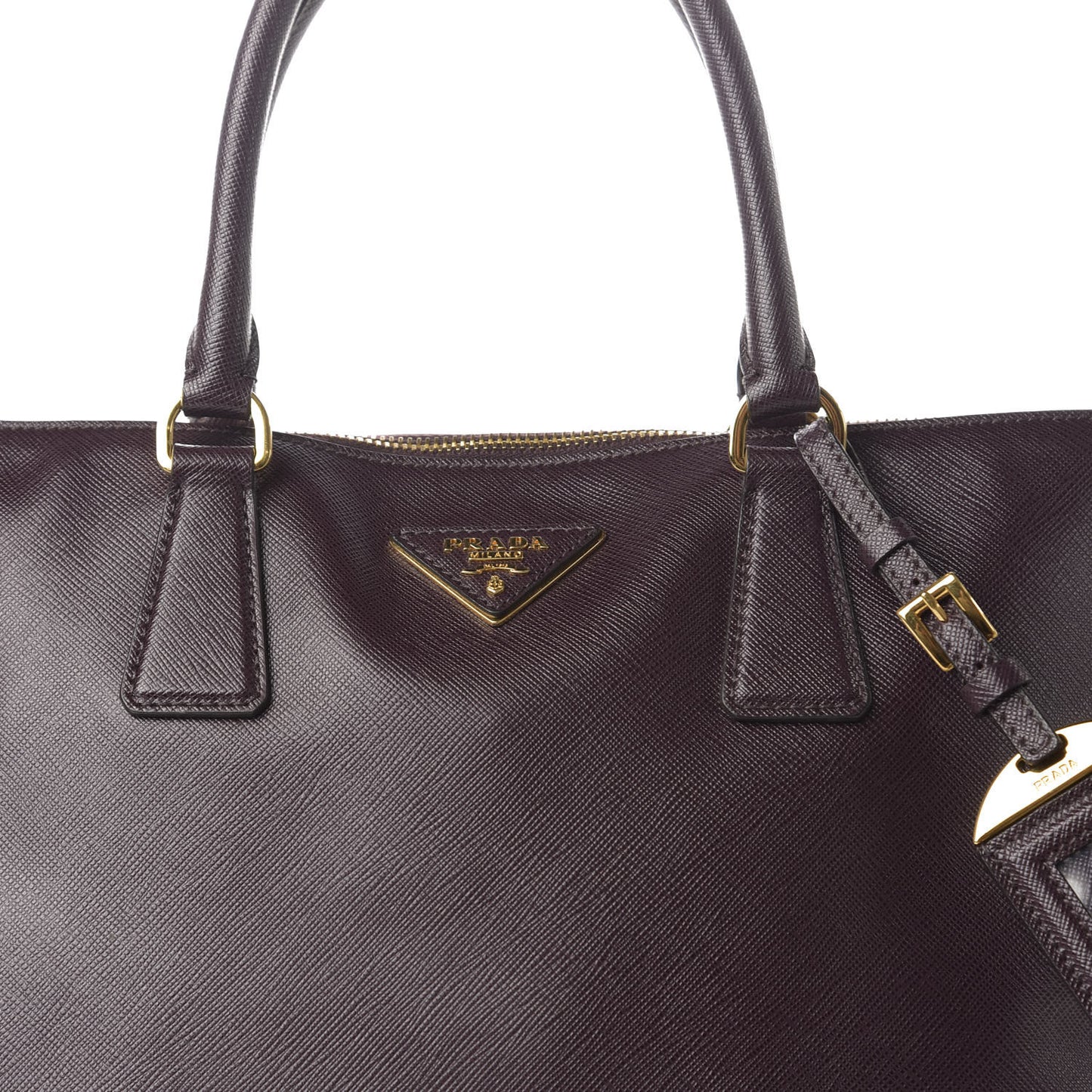 Saffiano Lux Large Promenade Tote Bordeaux