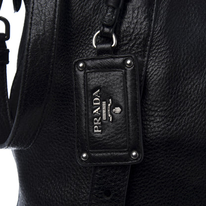 Prada Vitello Daino Tote Black 10 of 11