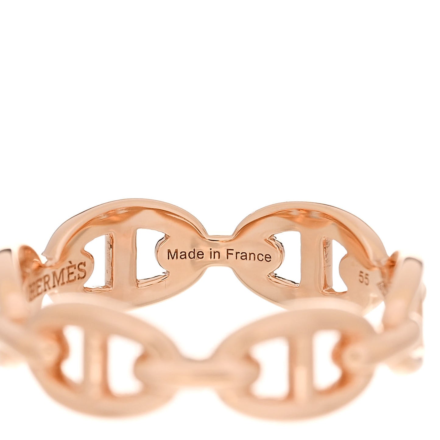 18K Rose Gold PM Chaine d'Ancre Enchainee Ring 55 7.25