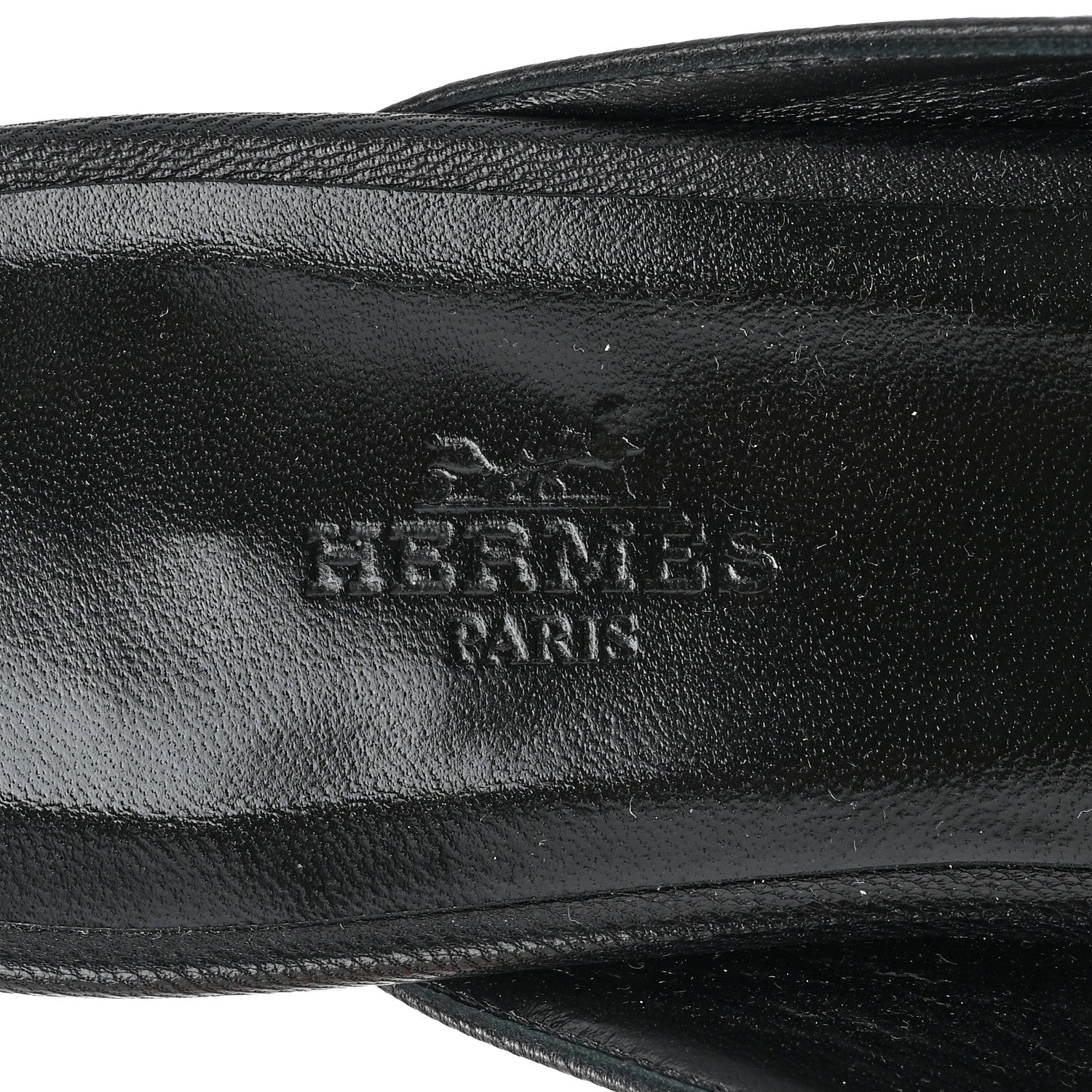Hermes Goatskin Oz Mules 38 Black 7 of 9