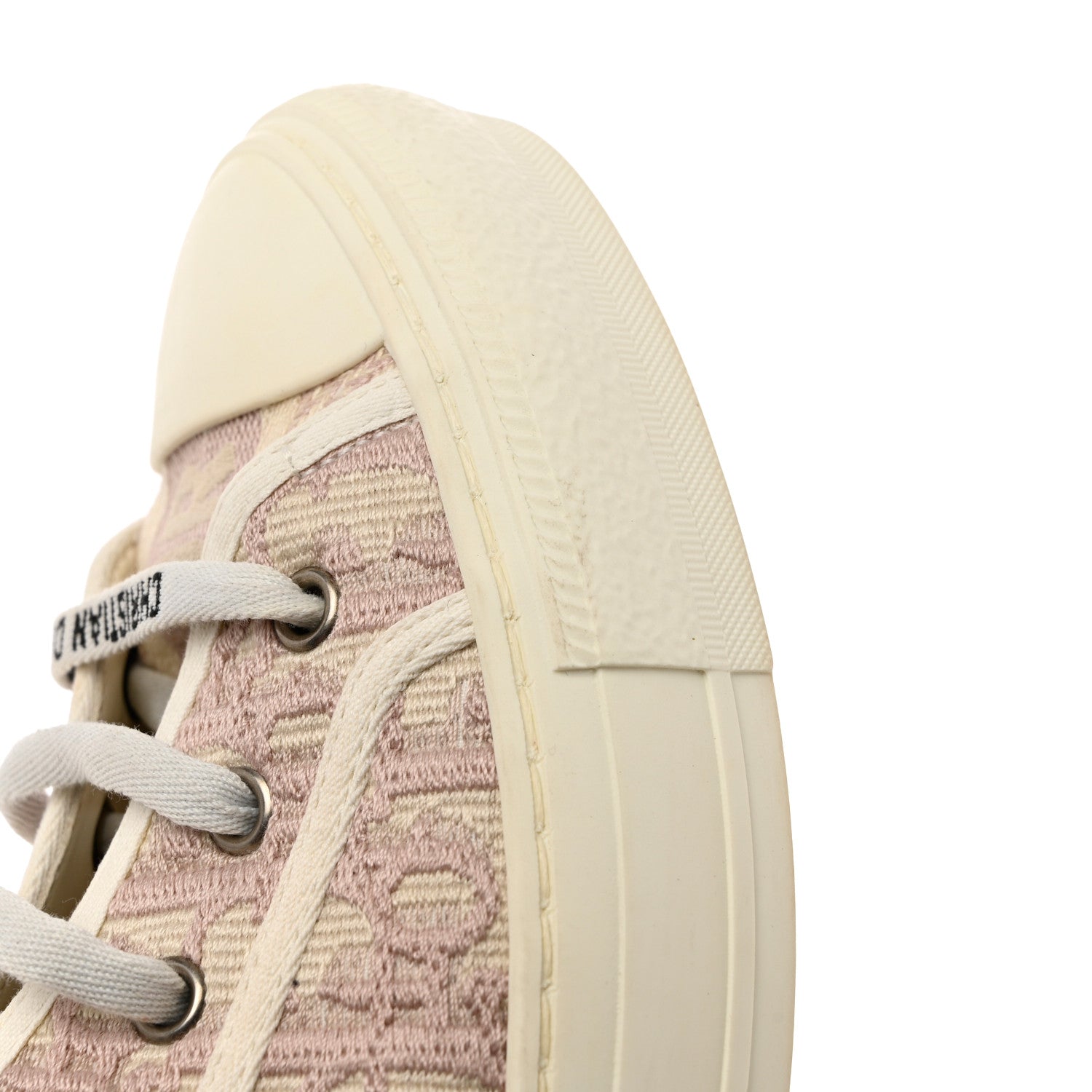 Christian Dior Canvas Oblique Walk'N'Dior Low Top Sneakers 39 Powder Nude 9 of 10