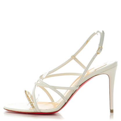 Christian Louboutin Kid Gwinispike 85 Sandals 40 Neige Light gold 1 of 7