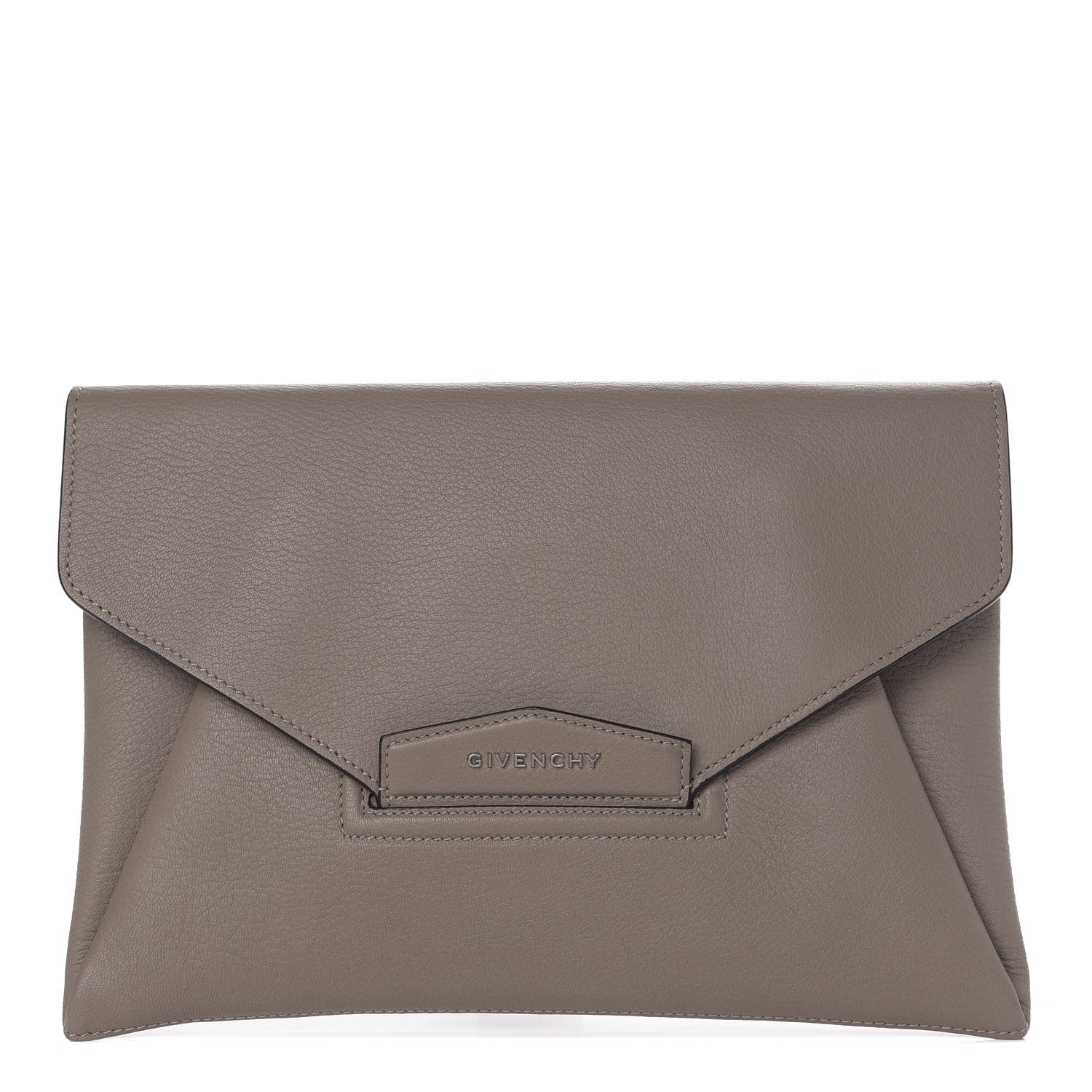Givenchy Sugar Goatskin Medium Antigona Envelope Clutch Mastic 1 of 6