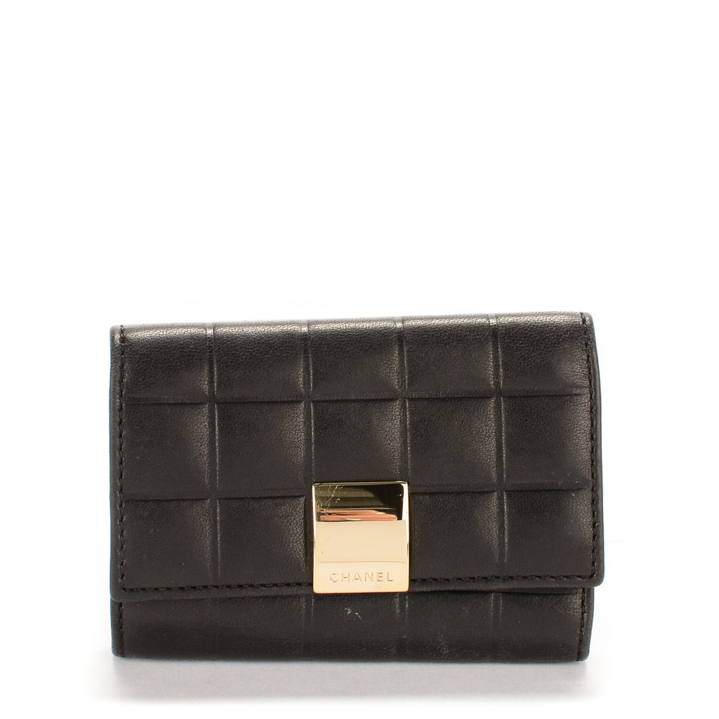 Lambskin Chocolate Bar 6 Key Holder Black