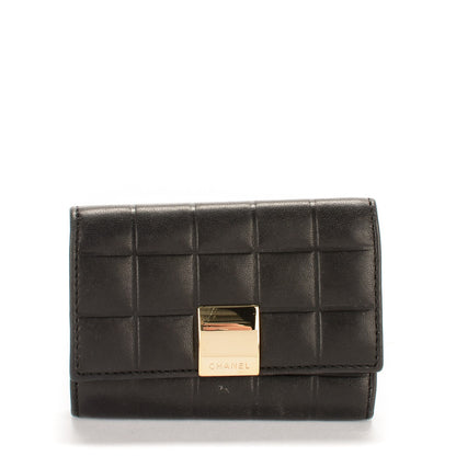 Chanel Lambskin Chocolate Bar 6 Key Holder Black 1 of 8