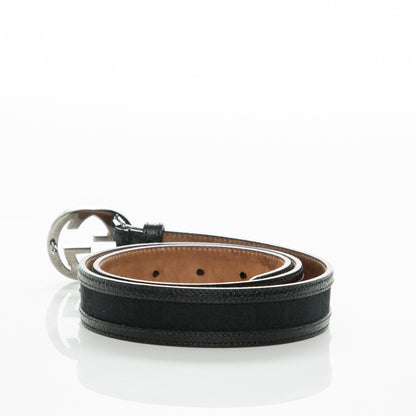 Gucci Monogram Interlocking G Belt 80 32 Black 3 of 7