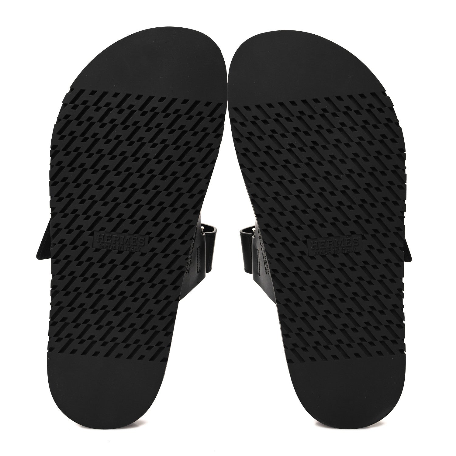 Hermes Calfskin Womens Chypre Sandals 40.5 Black 5 of 9
