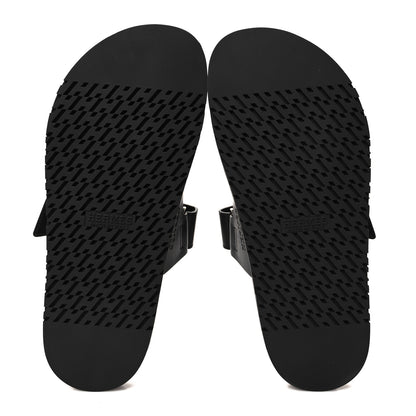Hermes Calfskin Womens Chypre Sandals 40.5 Black 5 of 9