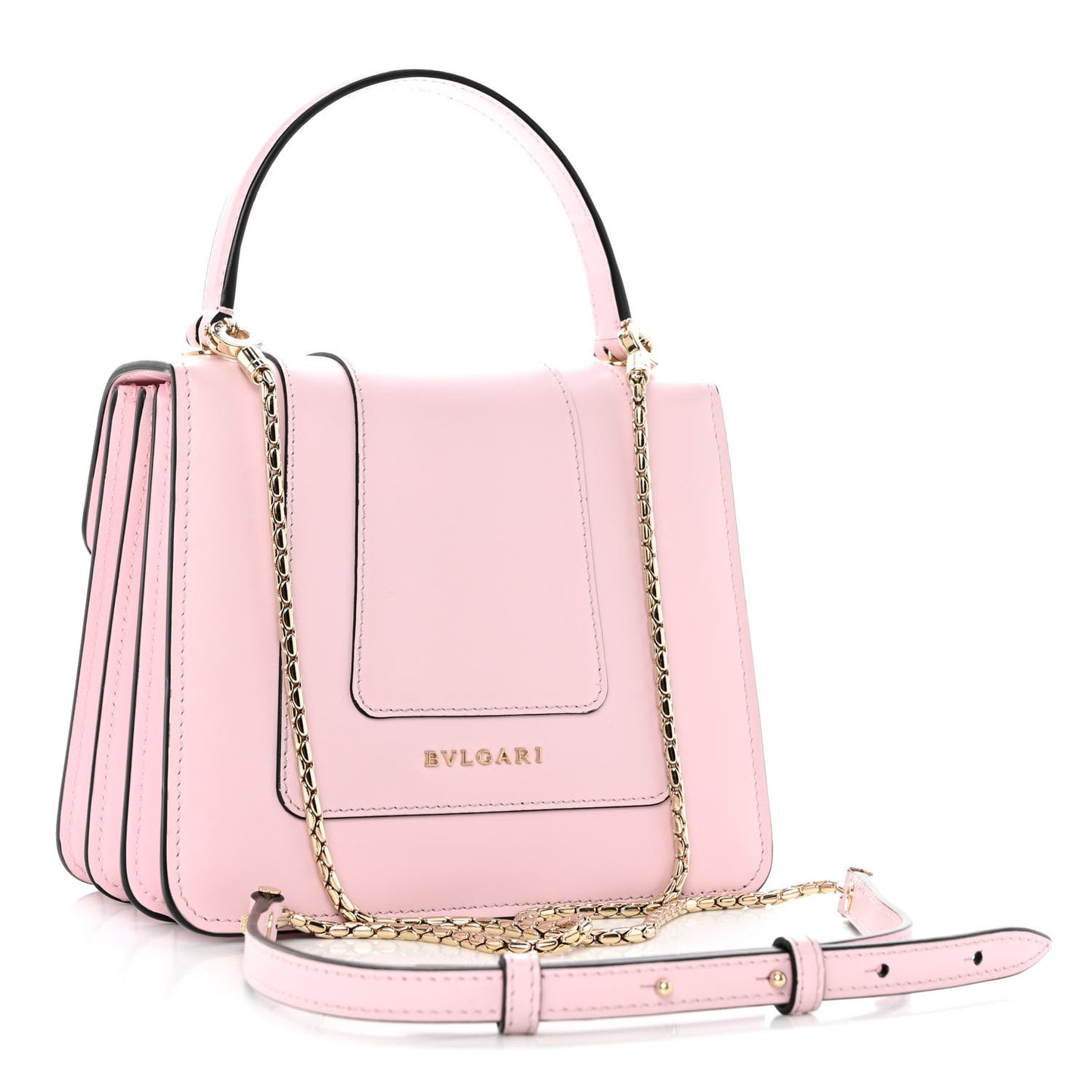 Calfskin Serpenti Forever Top Handle Light Pink