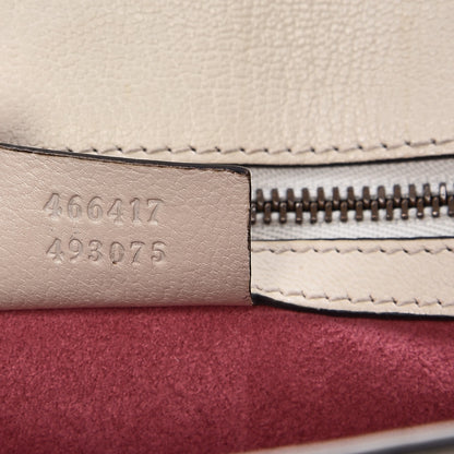 Gucci Calfskin Osiride Future Top Handle Bag Mystic White Hibiscus Red Black 8 of 16