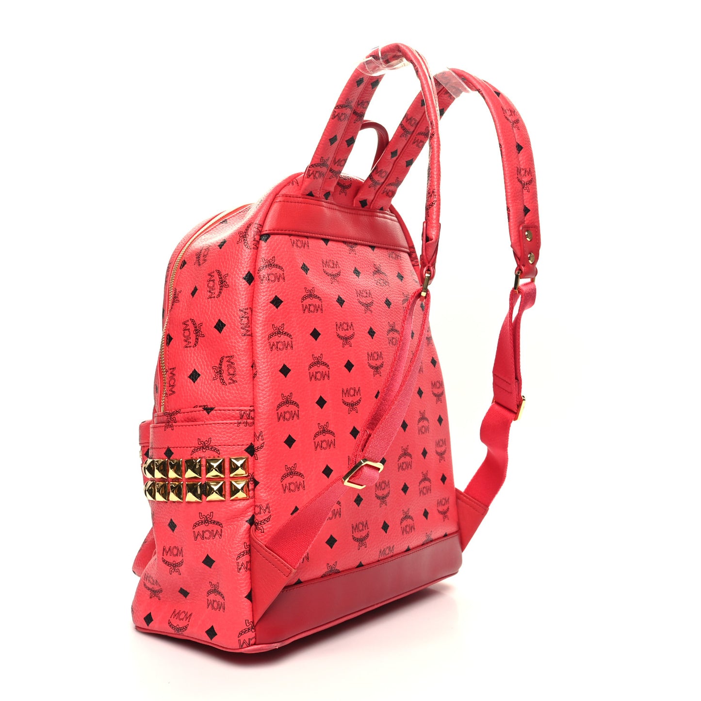 Visetos Medium Side Studs Stark Backpack Corail
