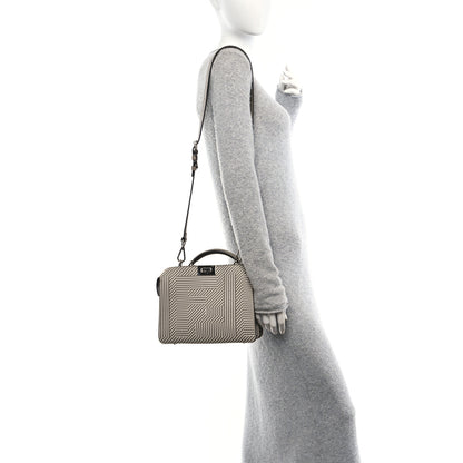Fendi Cuoio Romano Striped Macro FF Bicolor Mini Peekaboo I SEE U Satchel Ghianda 2 of 9