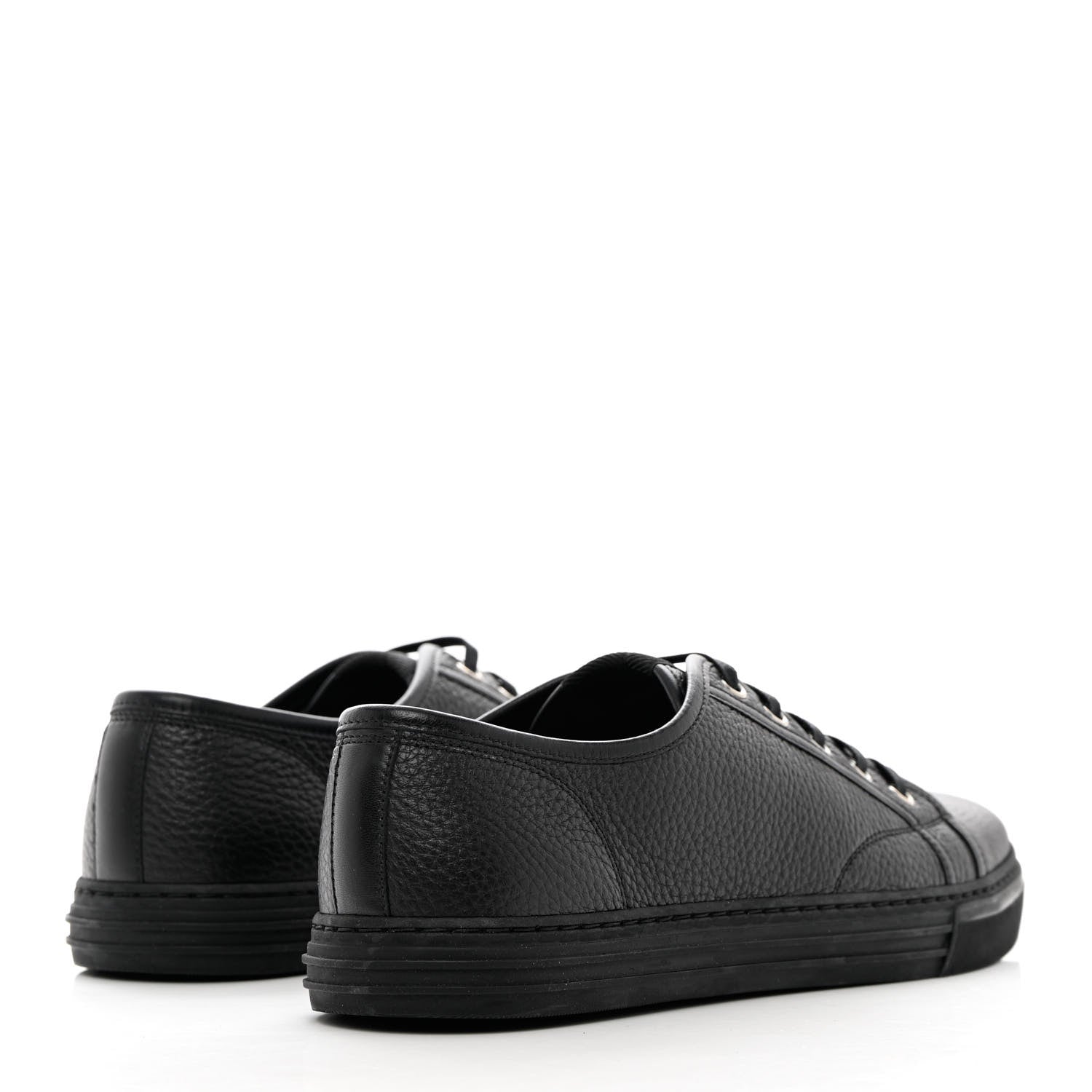 Gucci Nappa Mens Low Top Sneakers 8 Black 4 of 10