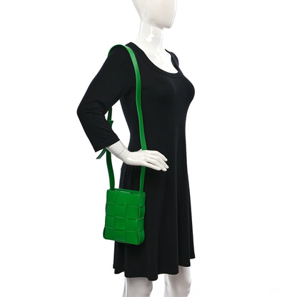 Bottega Veneta Calfskin Maxi Intrecciato Mini Vertical Cassette Crossbody Bag Parakeet 2 of 10