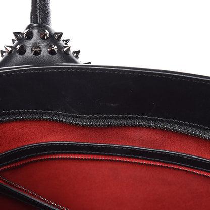 Christian Louboutin Grained Calfskin Studded Large Eloise Satchel Black 7 of 17