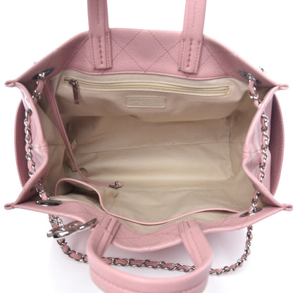 Chanel Grained Calfskin Small CC Pocket Tote Pink 9 of 12