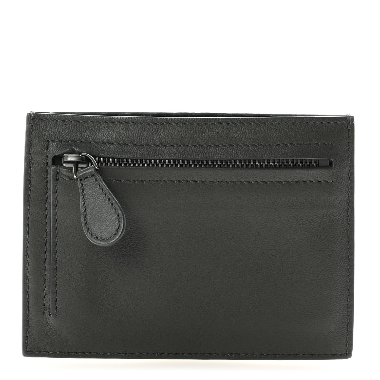 Bottega Veneta Nappa Intrecciato Zip Card Holder Grey 1 of 8