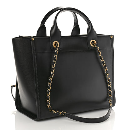 Chanel Caviar Small Studded Deauville Tote Black 3 of 9