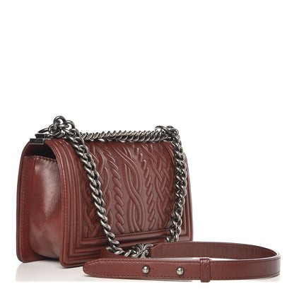 Chanel Lambskin Medium Celtic Boy Flap Burgundy 3 of 7
