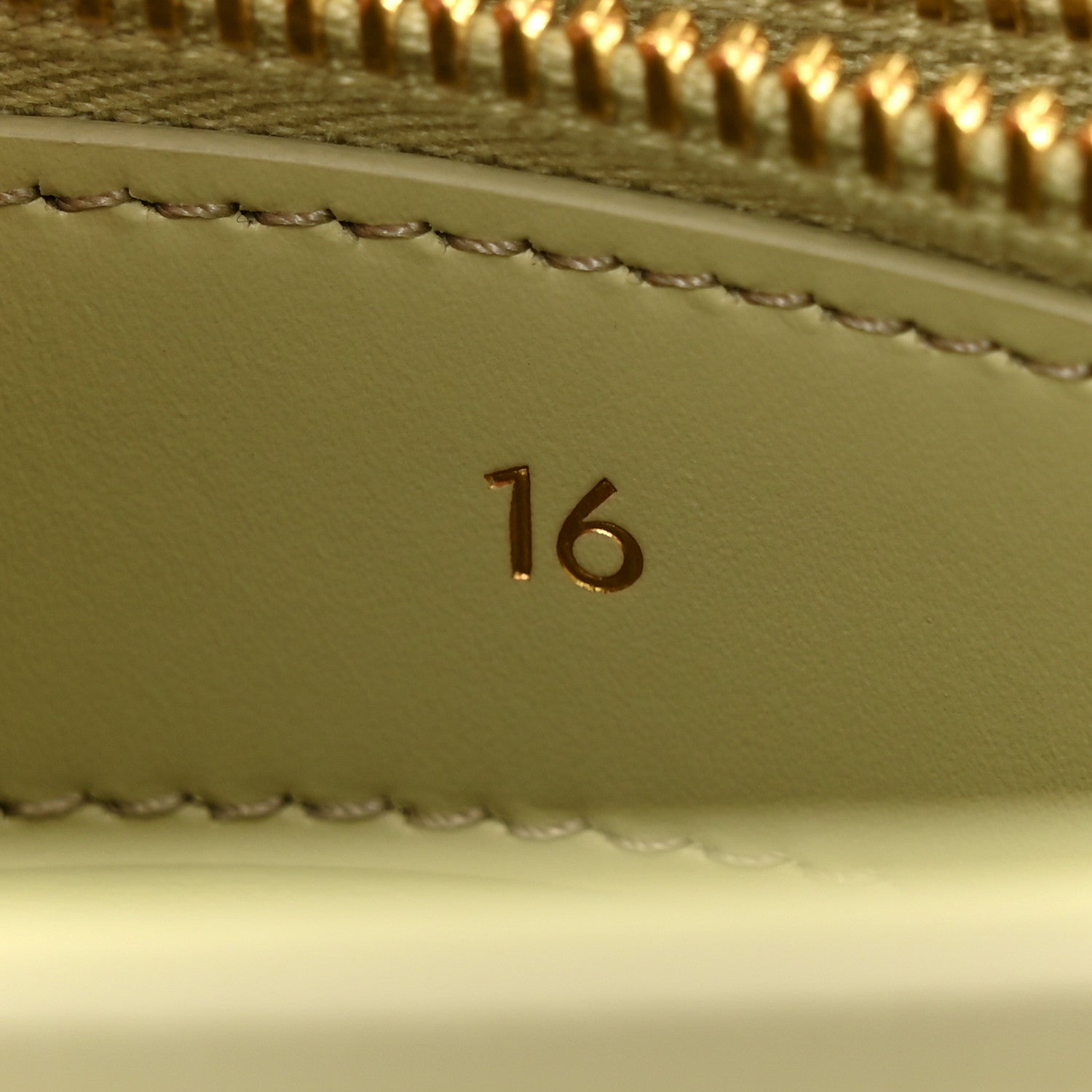 Celine Satinated Calfskin Mini 16 Top Handle Bag Almond Green 9 of 12