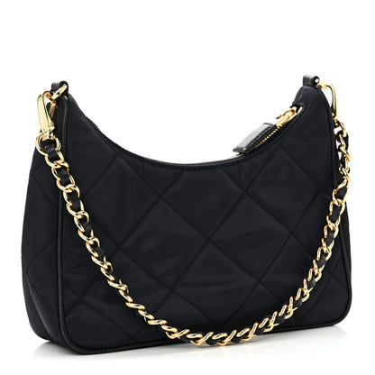 Prada Re-Nylon Saffiano Stitched Mini Re-Edition 1995 Chaine Shoulder Bag Navy 3 of 9