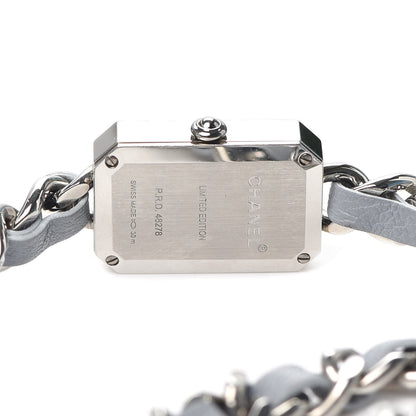 Chanel Stainless Steel Lambskin Mother of Pearl 16mm Premiere Rock Triple Row Quartz Watch Light Blue 4 of 5