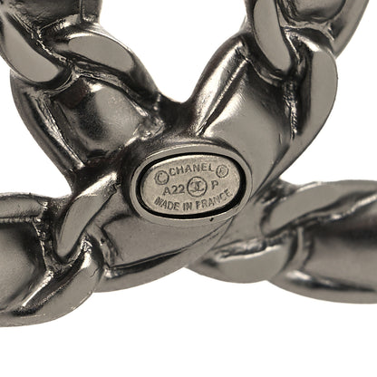 Chanel Lambskin Chain CC Brooch Ruthenium White 3 of 3