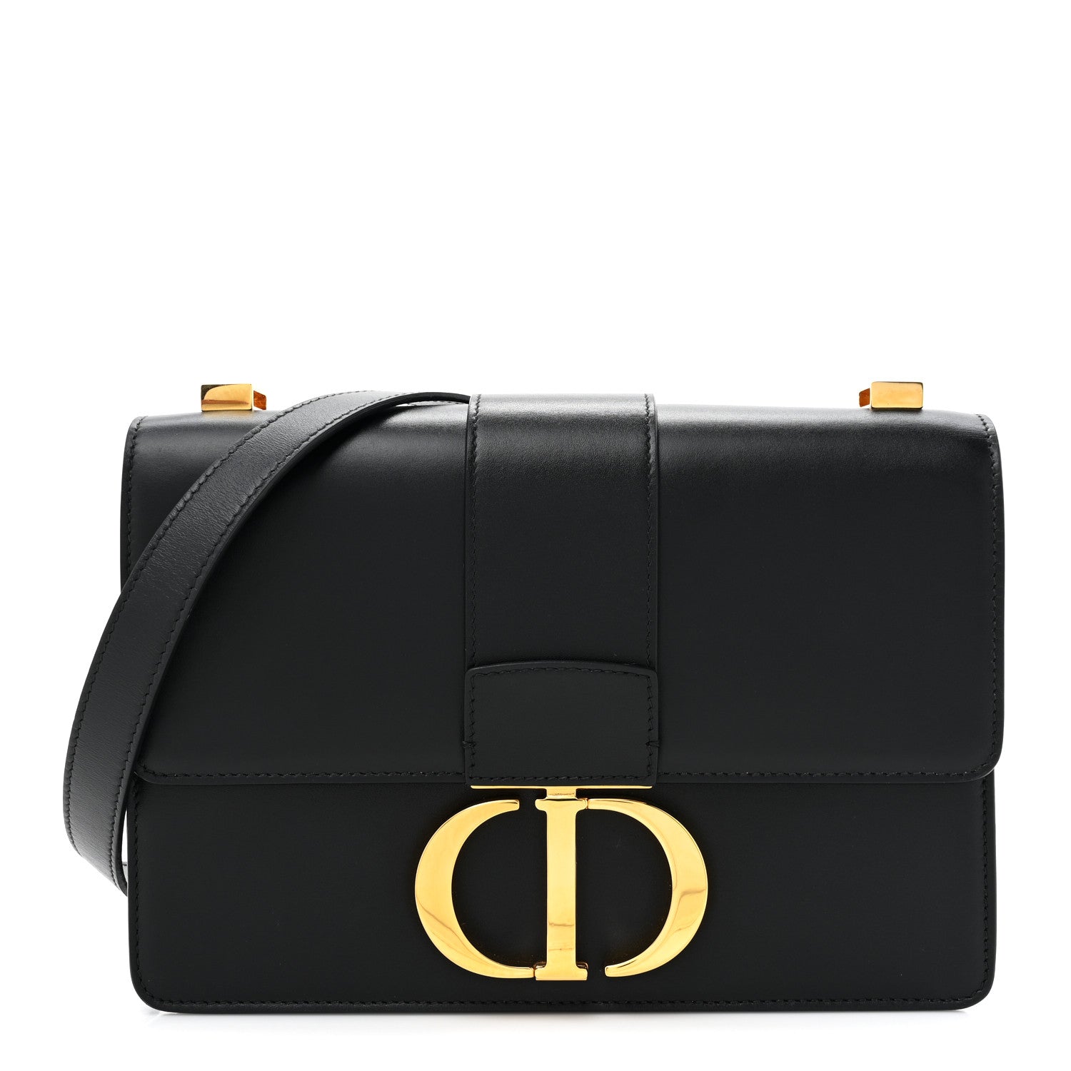 Christian Dior Smooth Calfskin 30 Montaigne Flap Bag Black 1 of 14