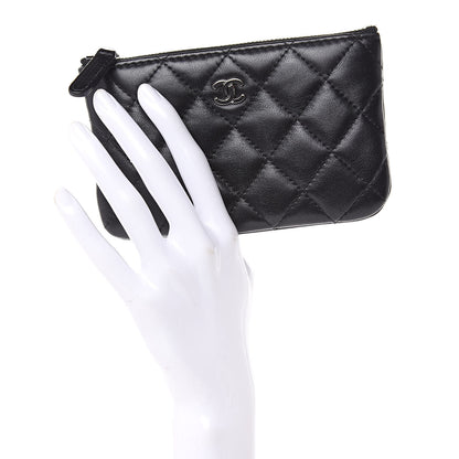 Chanel Lambskin Quilted Small Cosmetic Case Black 2 of 7