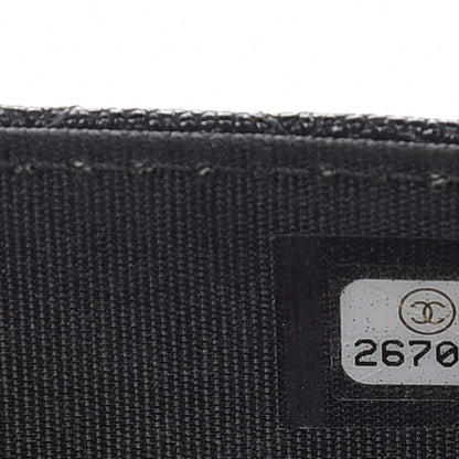 Chanel Caviar Quilted Square Boy Wallet On Chain WOC Charcoal 9 of 11