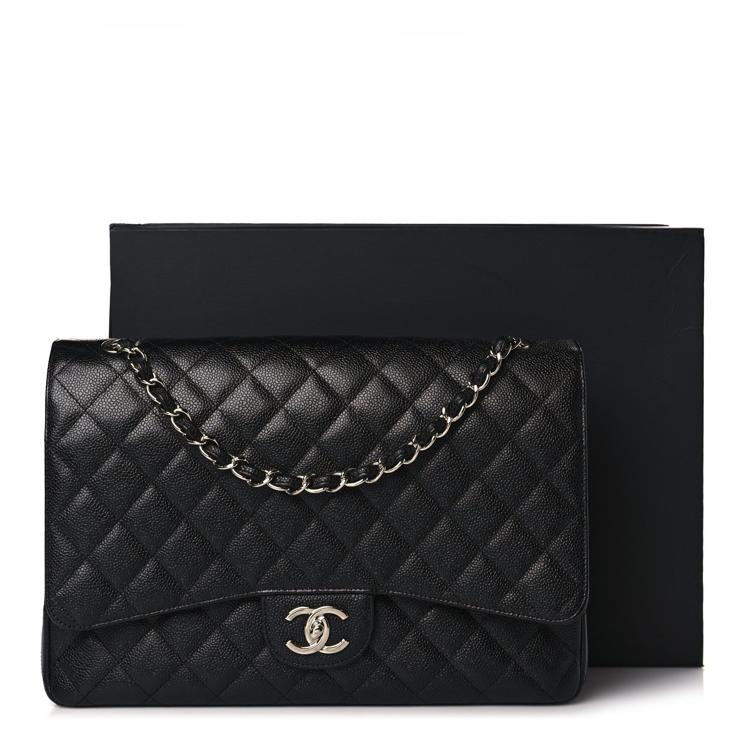Chanel Caviar Quilted Maxi Double Flap Black 10 of 10