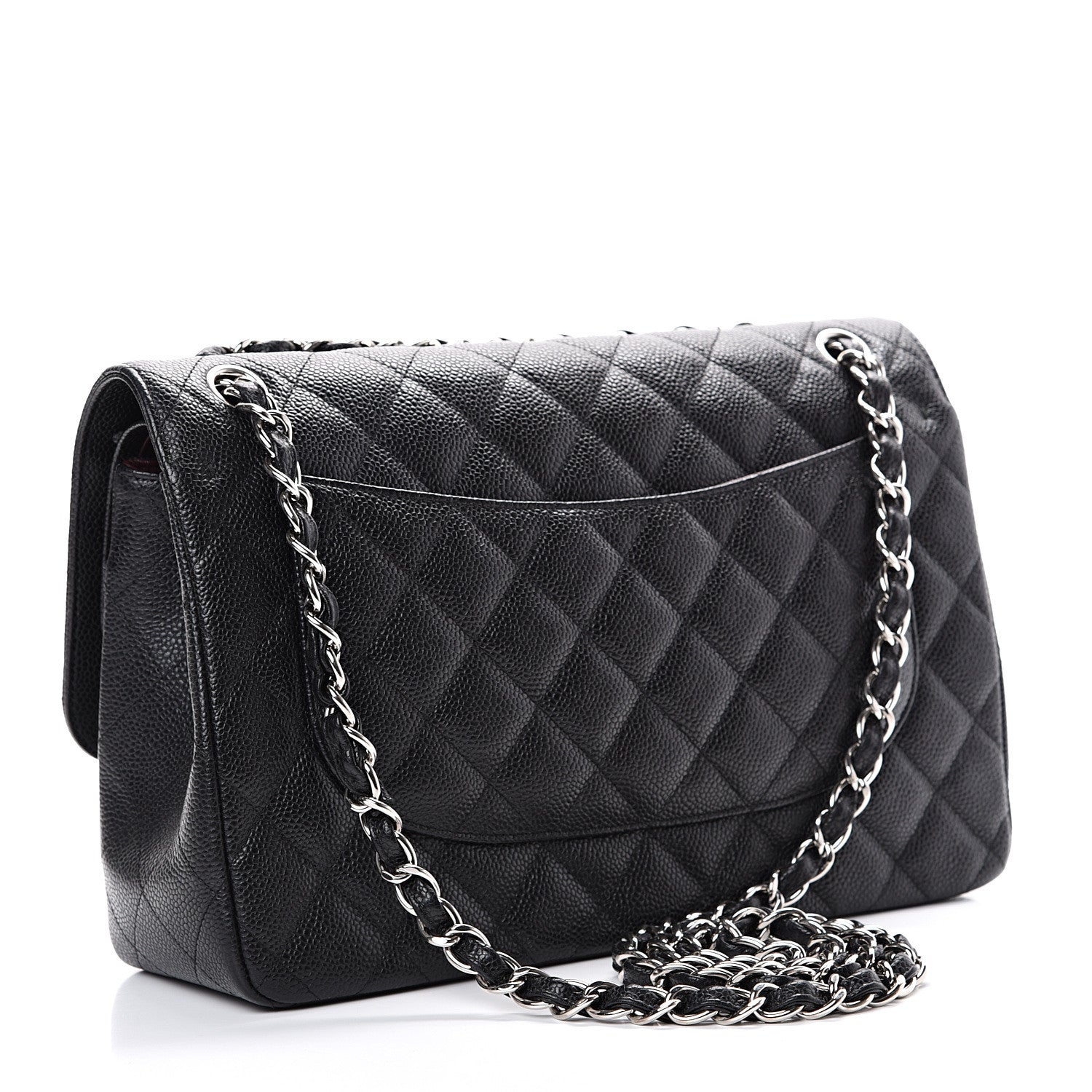 Chanel Caviar Quilted Jumbo Double Flap Black 2 of 9