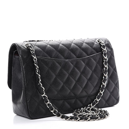Chanel Caviar Quilted Jumbo Double Flap Black 2 of 9