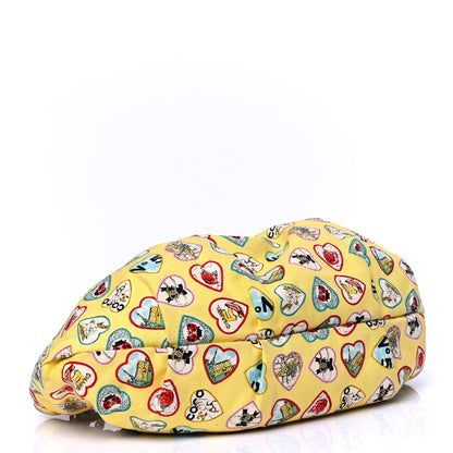 Chanel Canvas Coco Hearts Shoulder Bag Yellow 3 of 4