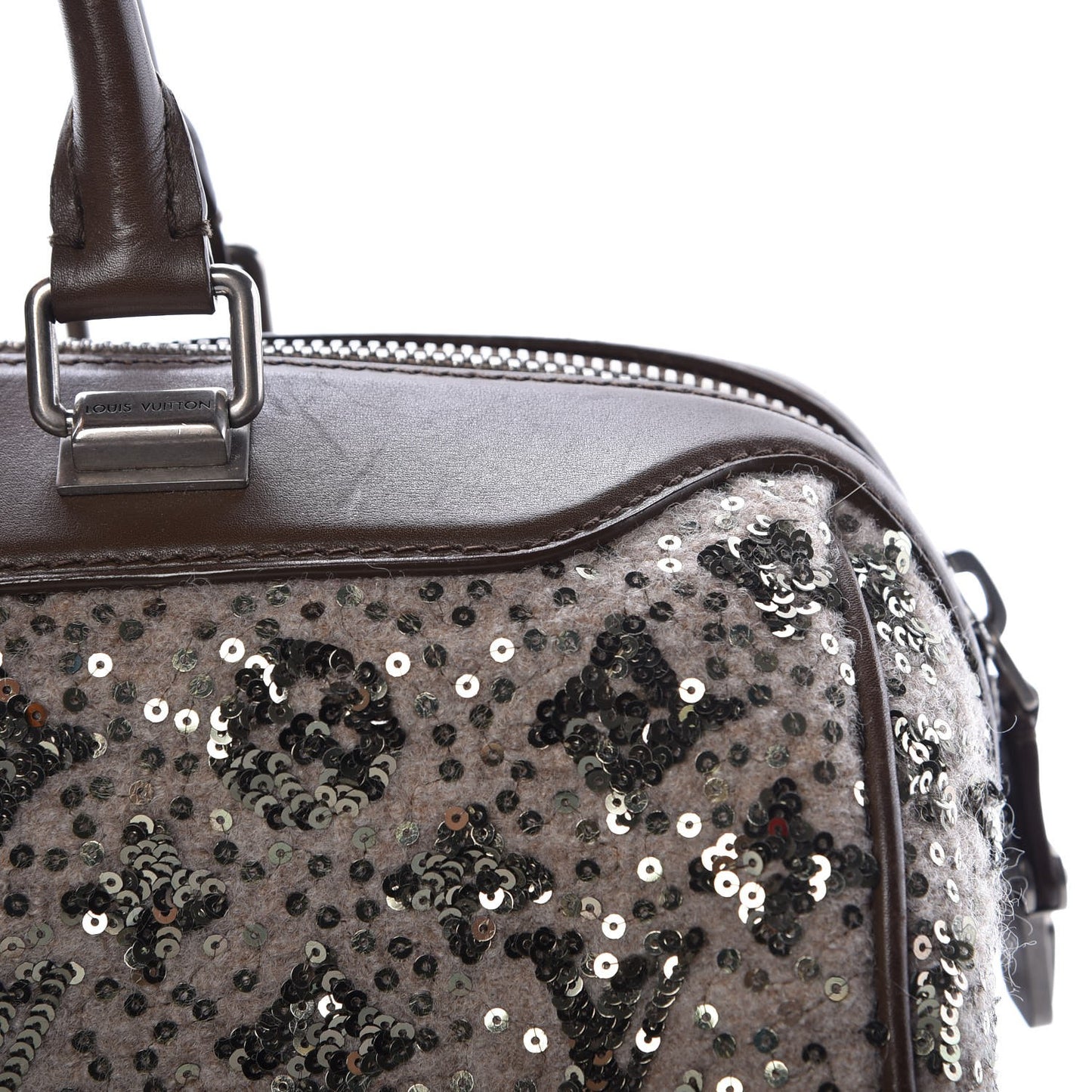 Sequin Monogram Sunshine Express Speedy Kaki
