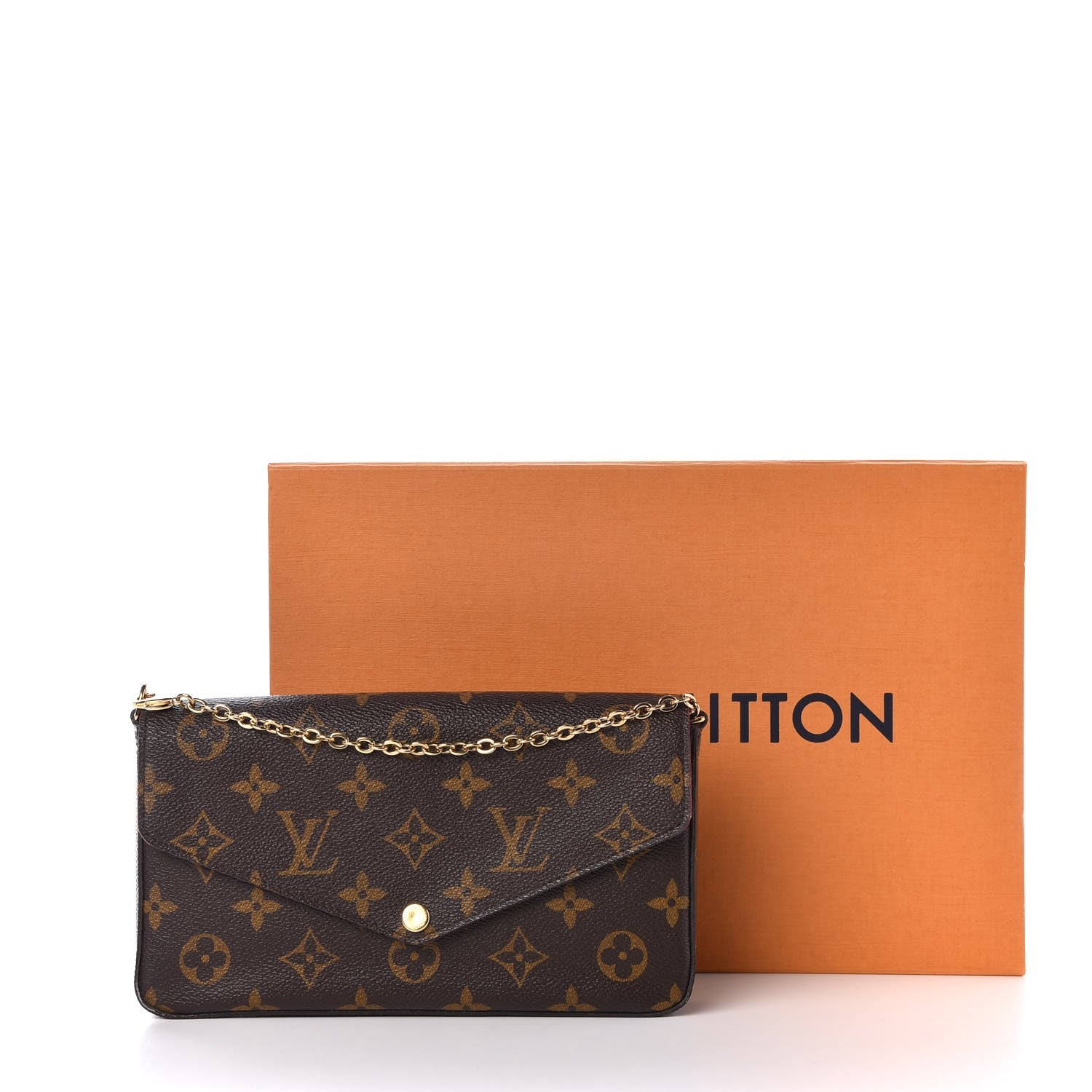 Louis Vuitton Monogram Pochette Felicie Chain Wallet Fuchsia 12 of 12