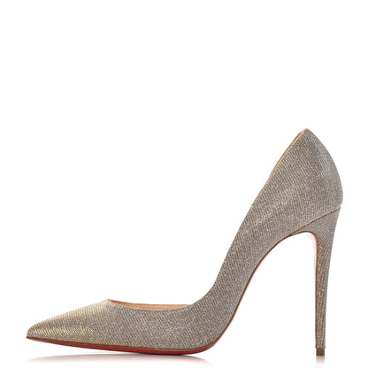Christian Louboutin Glitter Luminor Iriza 100 Pumps 37.5 Gold 1 of 8