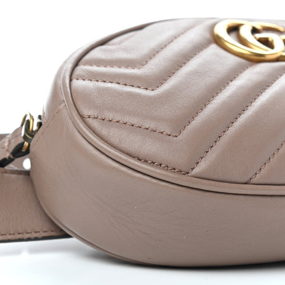 Gucci Calfskin Matelasse GG Marmont Belt Bag 75 30 Porcelain Rose 9 of 10