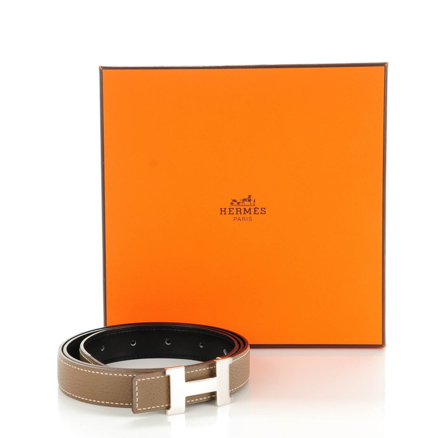 Box Togo 24mm Constance H Belt 90 Black Etoupe