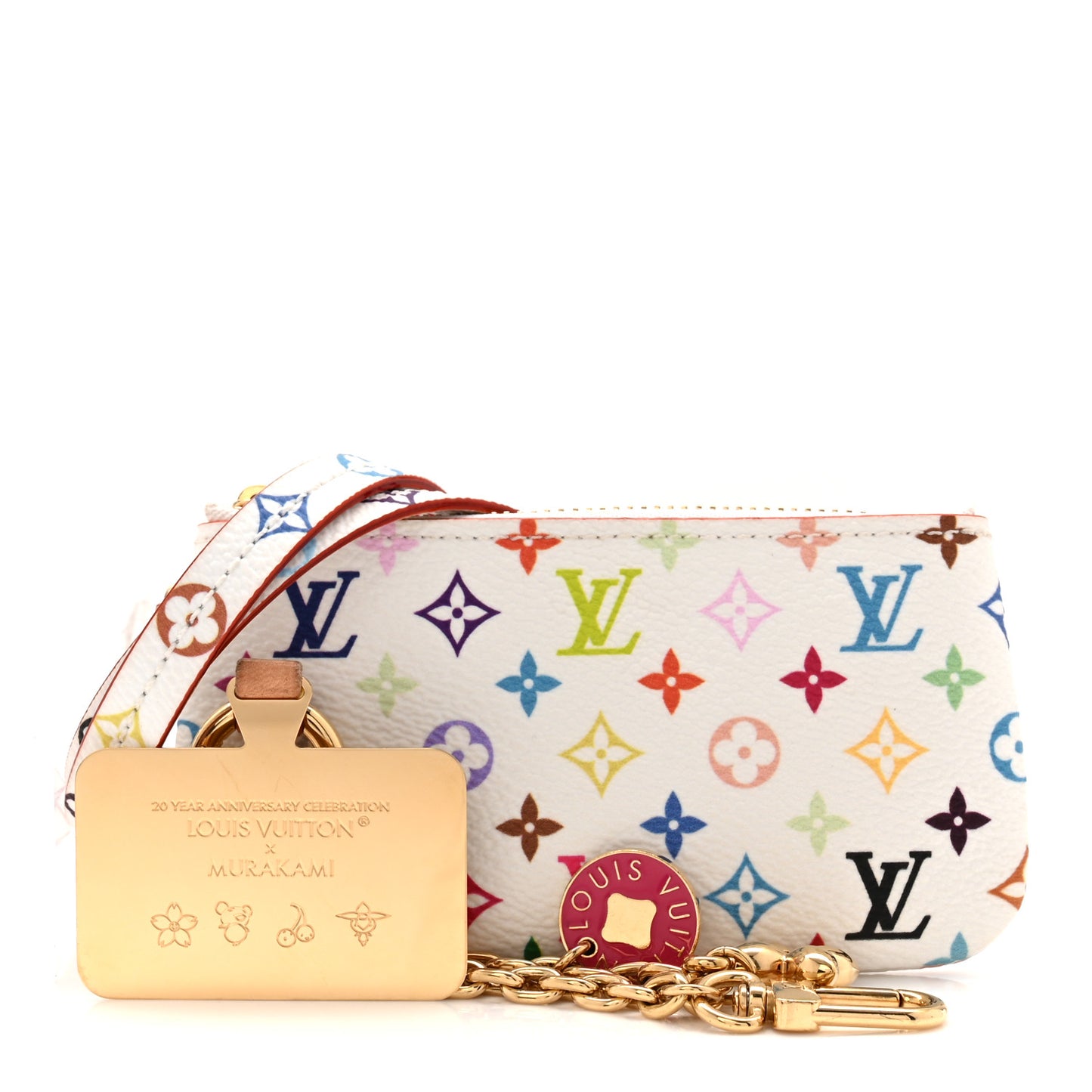LV X TM Monogram Multicolor Phone Holder White