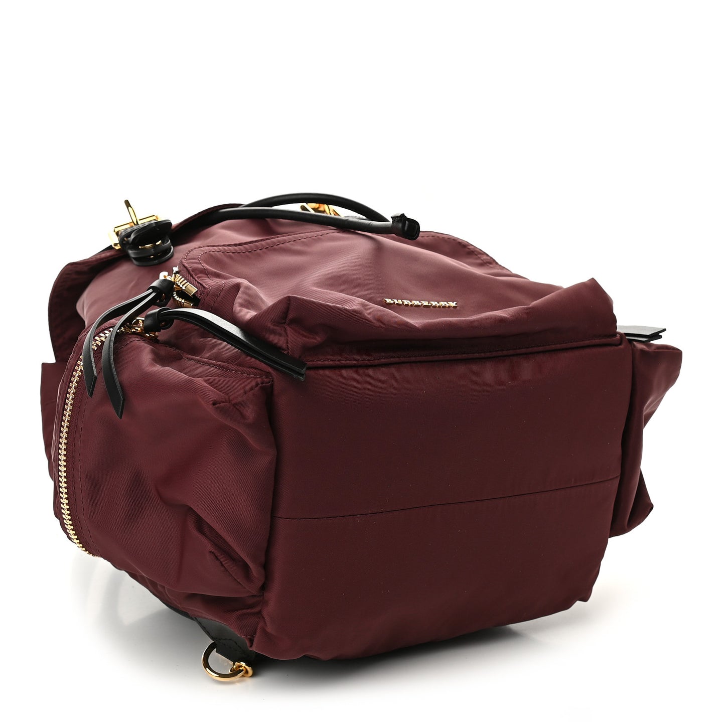 Nylon Small Rucksack Backpack Burgundy Red