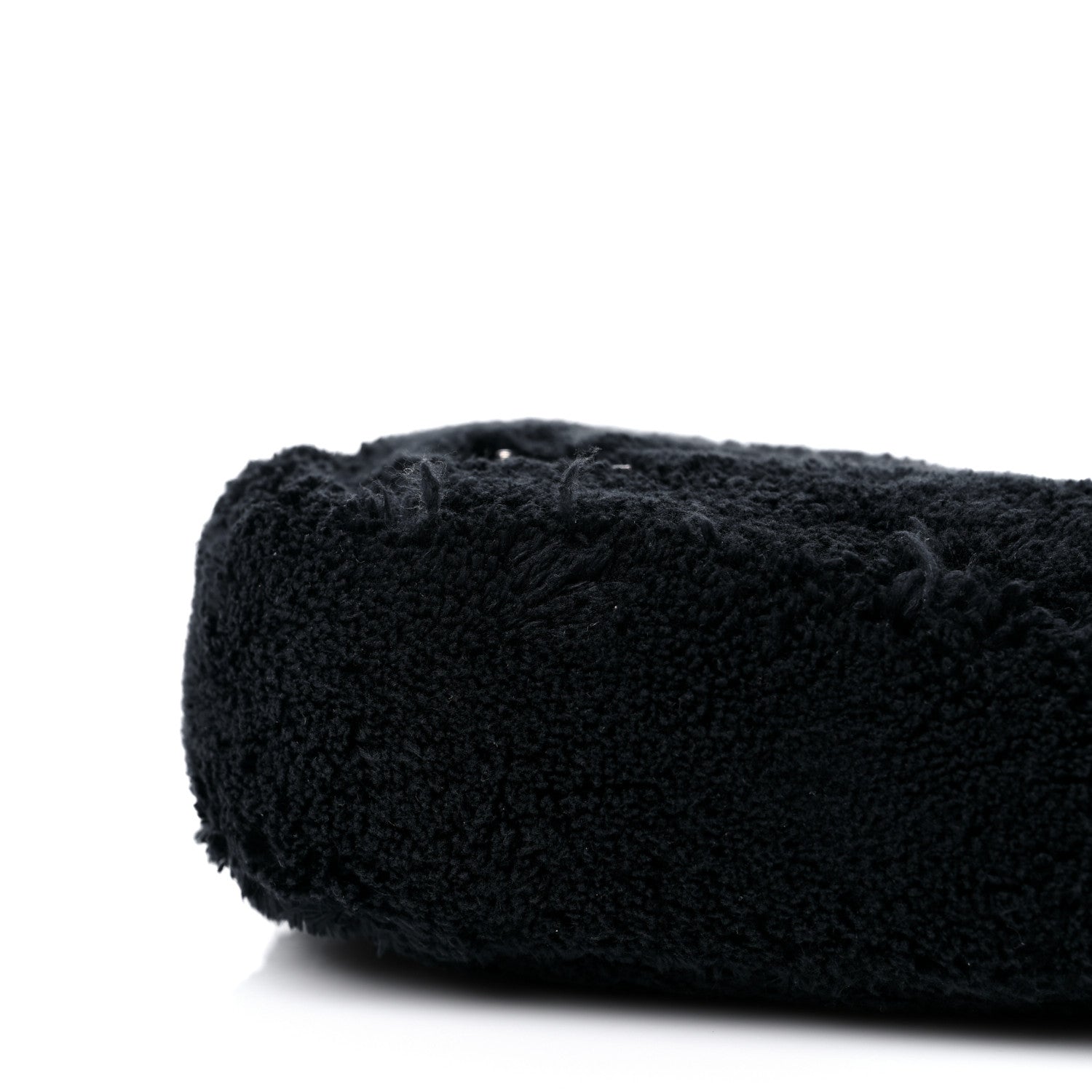 Prada Terry Cloth Triangle Pouch Bag Black White 9 of 9