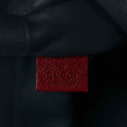 Gucci Suede Calfskin Large Rajah Chain Tote New Blue Romantic Cherry 6 of 12