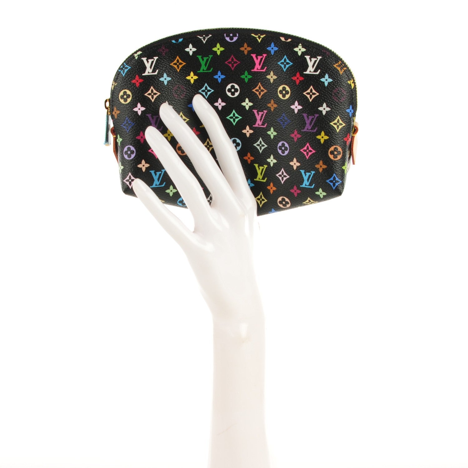 Louis Vuitton Monogram Multicolor Cosmetic Pouch Black Grenade 2 of 7