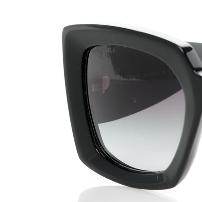 Chanel Acetate Rectangle Sunglasses 5435 Black 7 of 8