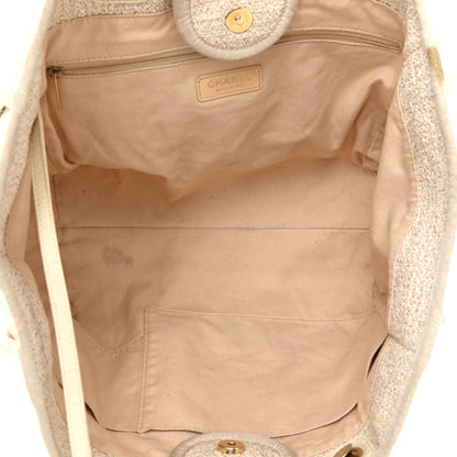 Chanel Canvas Large Deauville Tote Ivory 5 of 35
