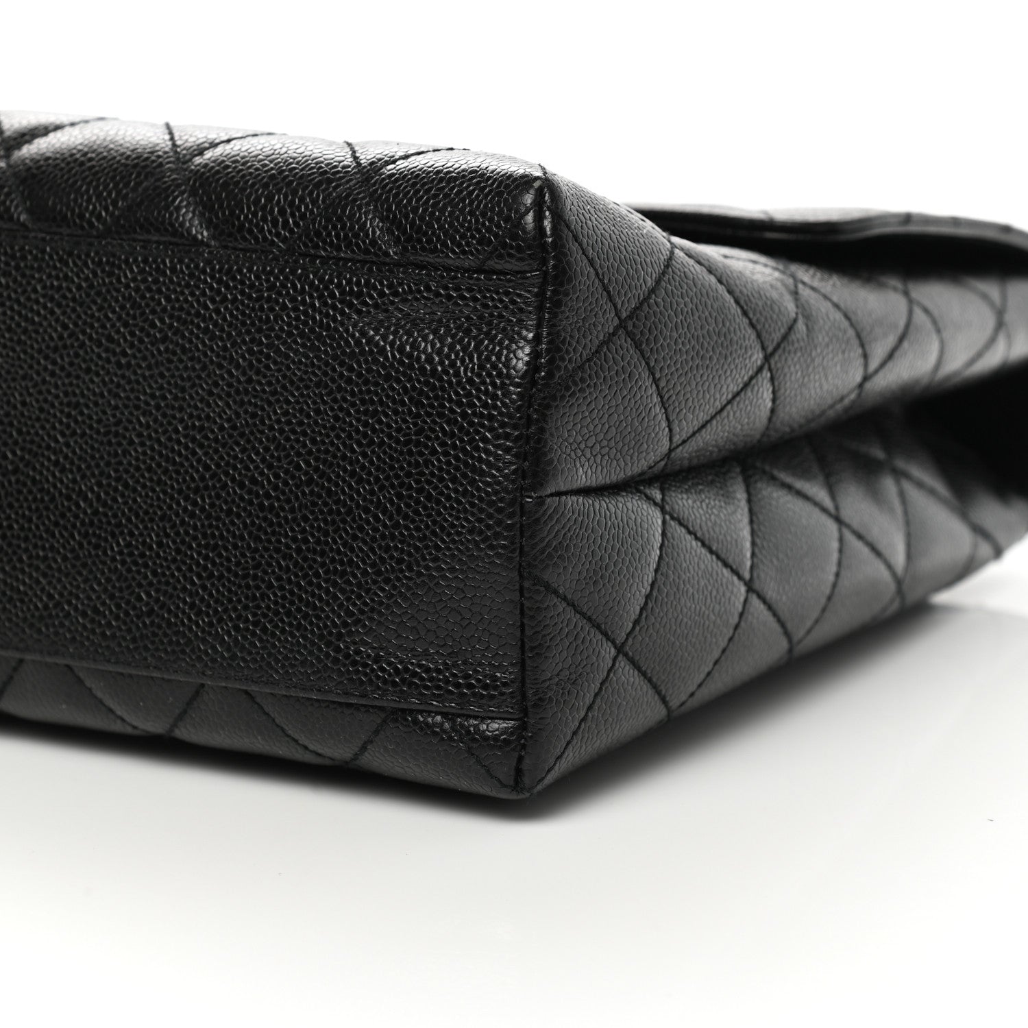 Chanel Caviar Quilted Jumbo Kelly Flap Black 10 of 12